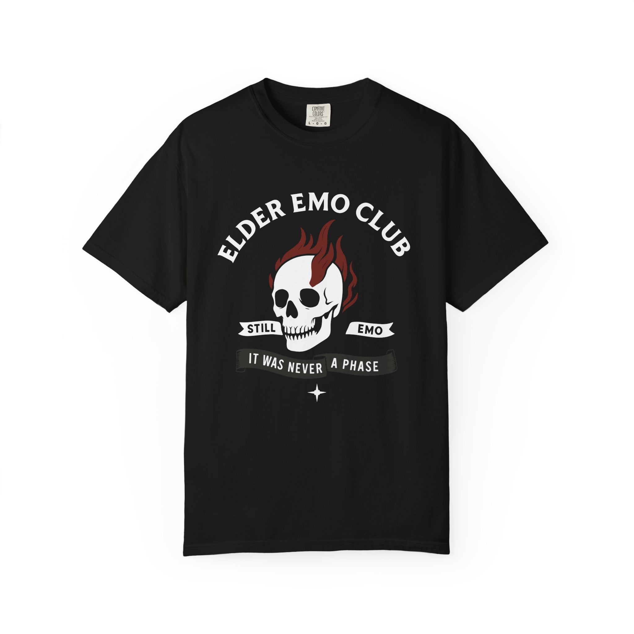 Elder Emo Club (Still Emo) on Comfort Colors
