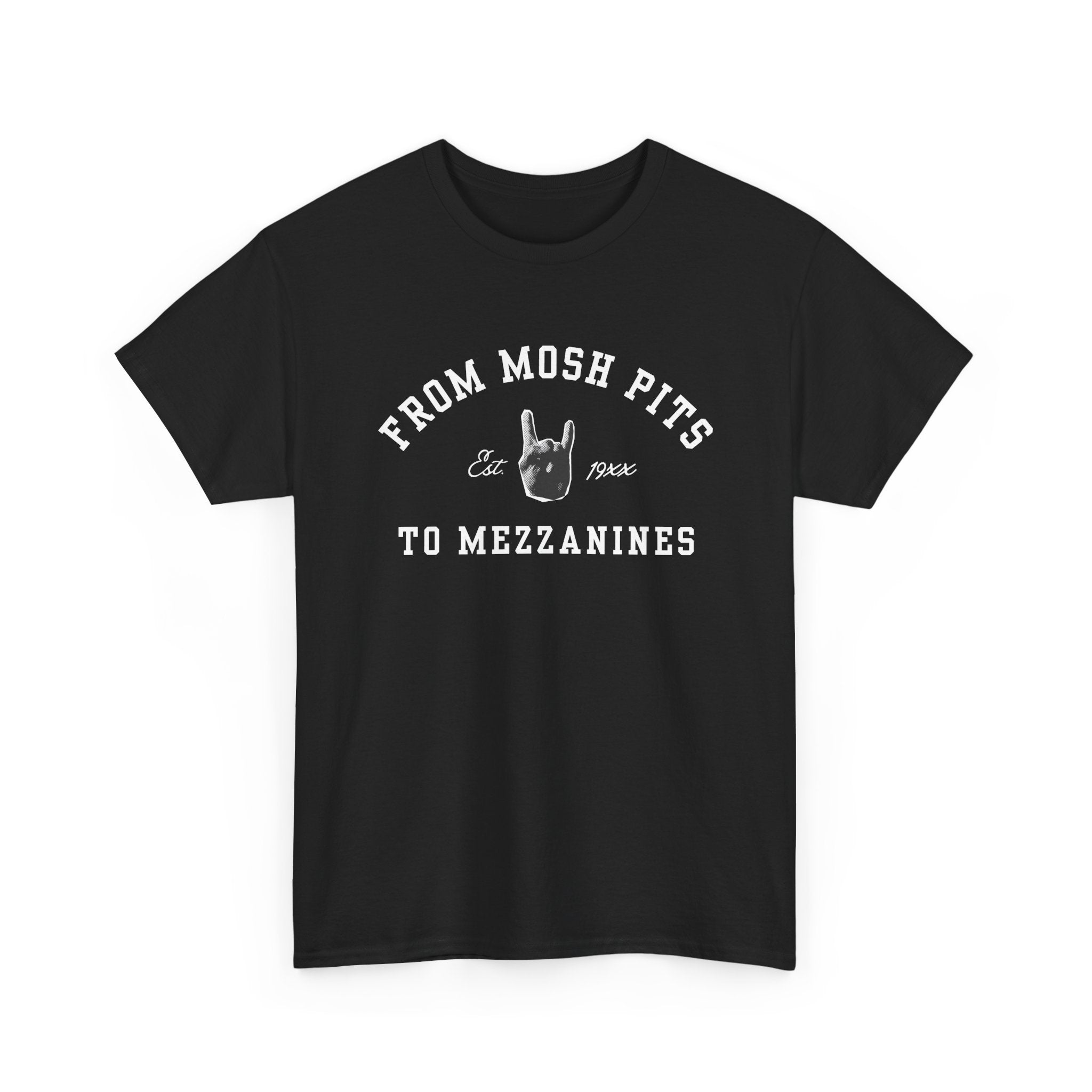 From Mosh Pits To Mezzanines Varsity Tee
