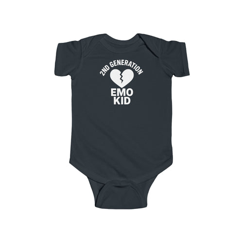 2nd Generation Emo Kid Broken Heart - Onesie UK Black / NB (0-3M)