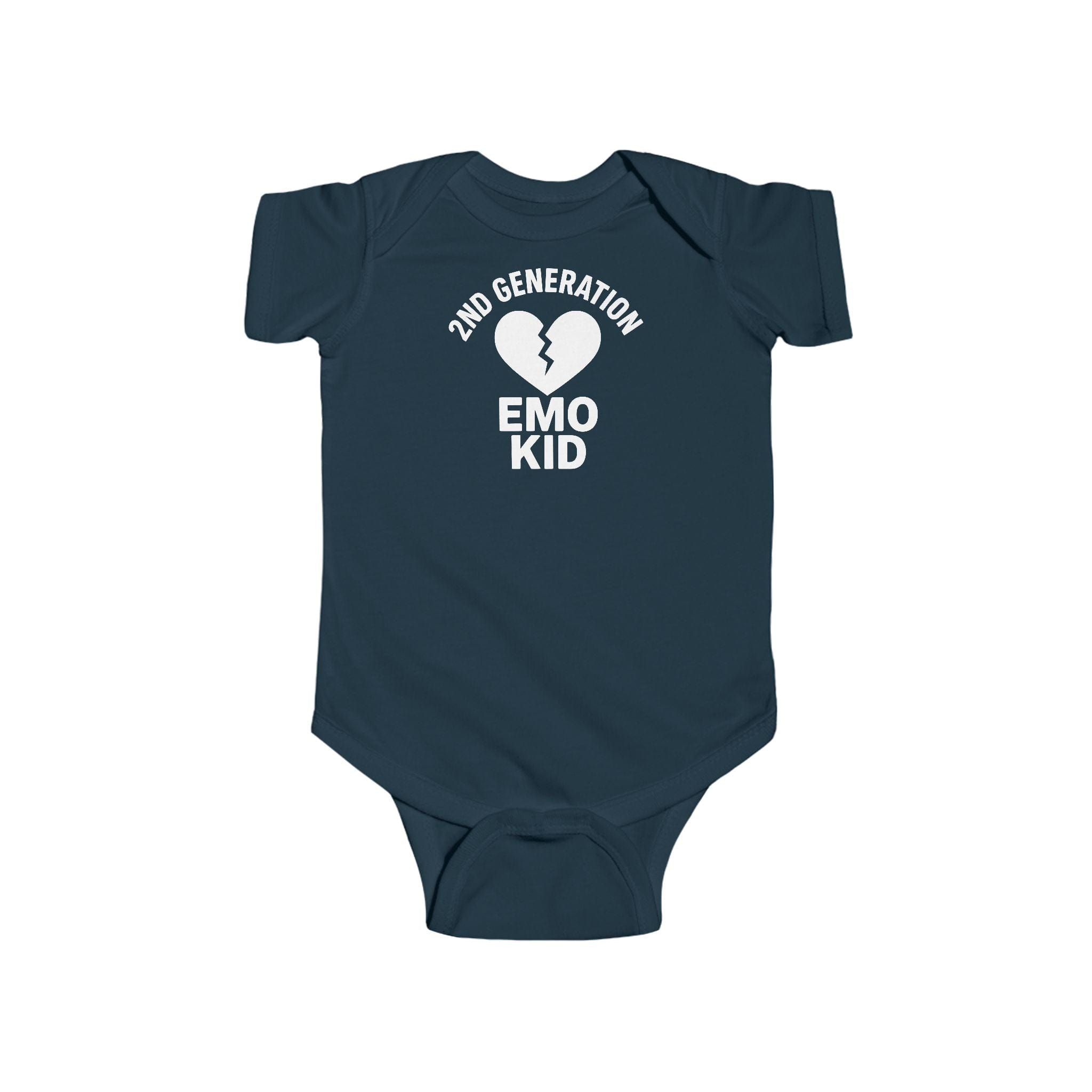 2nd Generation Emo Kid Broken Heart - Onesie UK Navy / NB (0-3M)