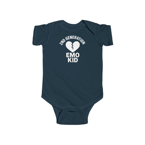 2nd Generation Emo Kid Broken Heart - Onesie UK Navy / NB (0-3M)