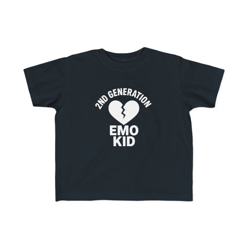 2nd Generation Emo Kid Broken Heart - Toddler Tee UK Black / 2T