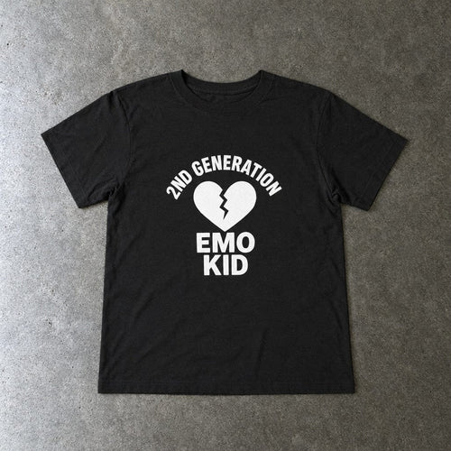 2nd Generation Emo Kid Broken Heart - Toddler Tee UK Black / 2T