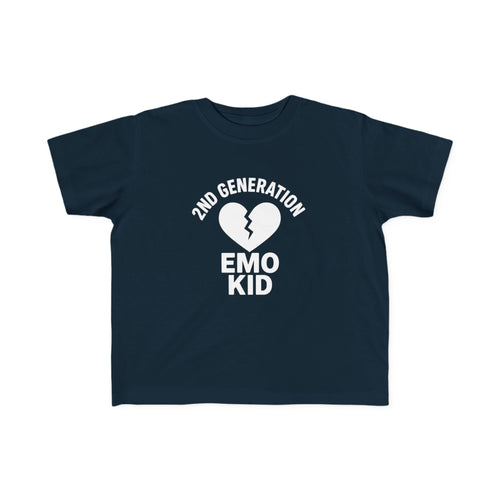 2nd Generation Emo Kid Broken Heart - Toddler Tee UK Navy / 2T