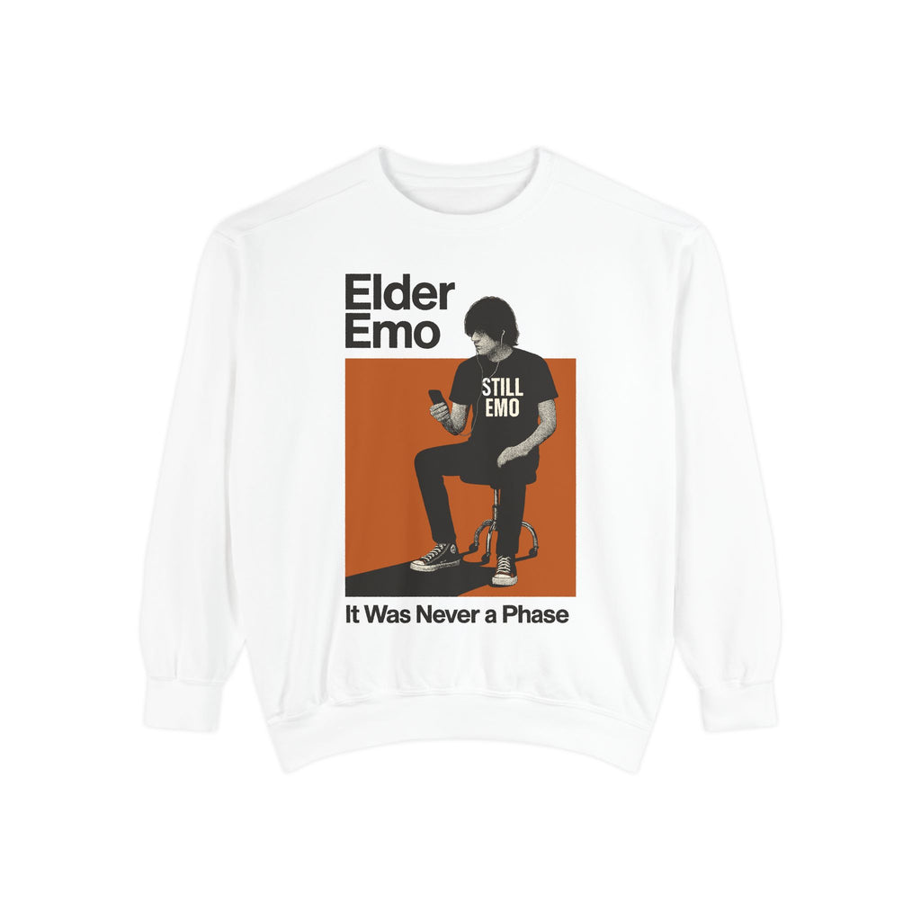Elder Emo in Halftone Sweatshirt on Comfort Colors