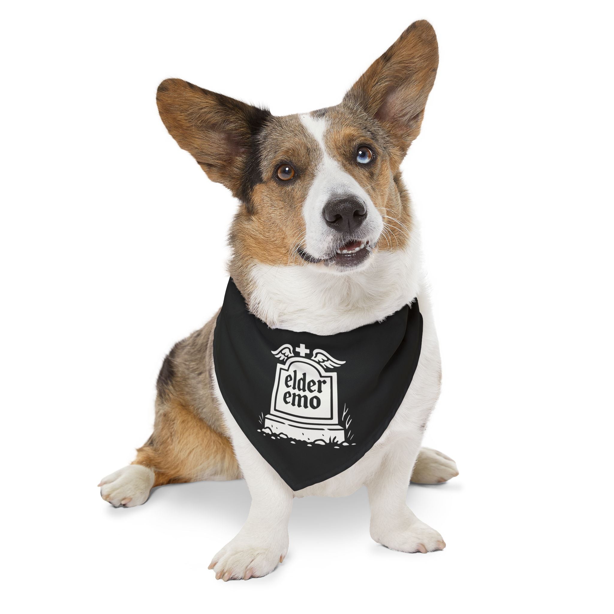 Elder Emo Tombstone Pet Bandana