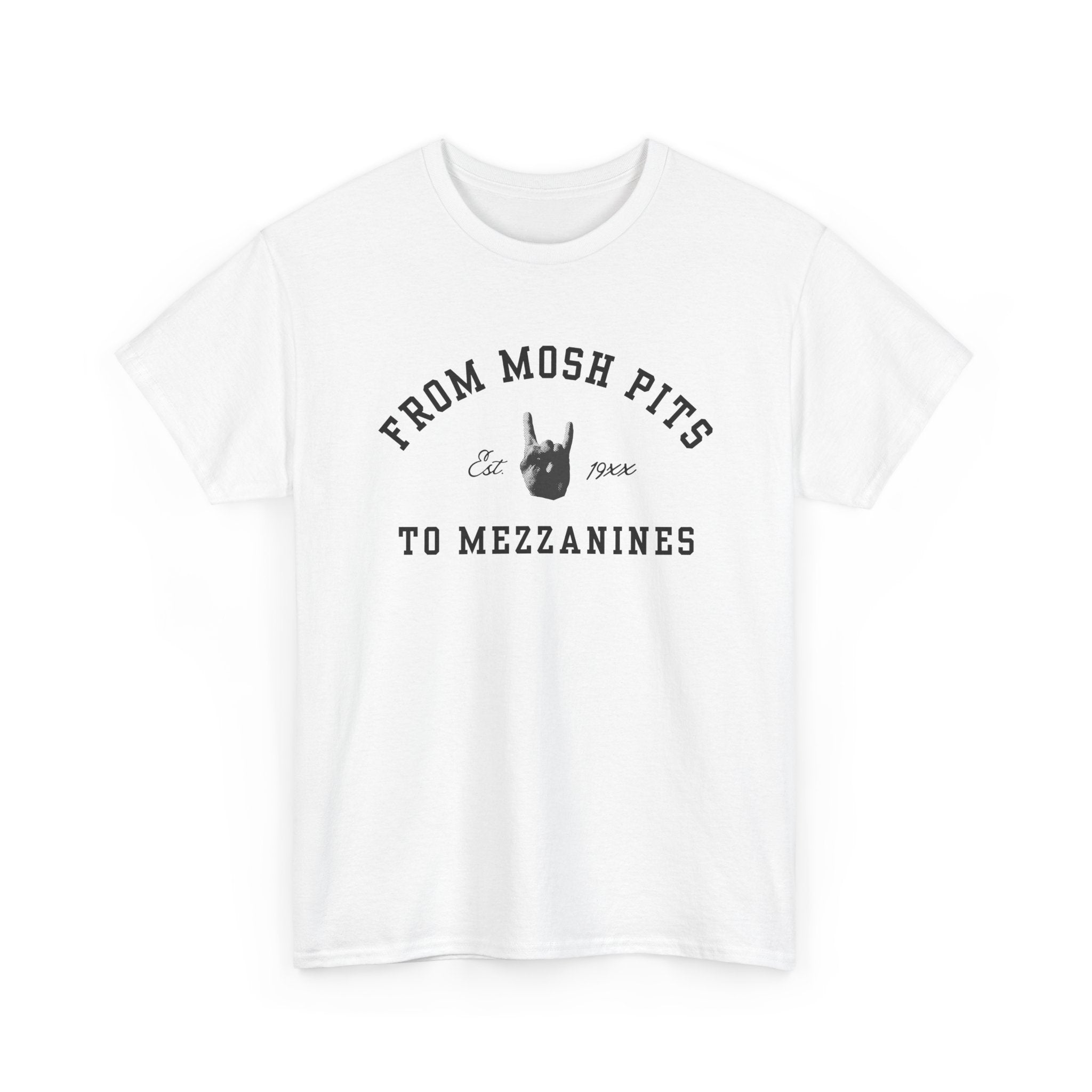 From Mosh Pits To Mezzanines Varsity Tee
