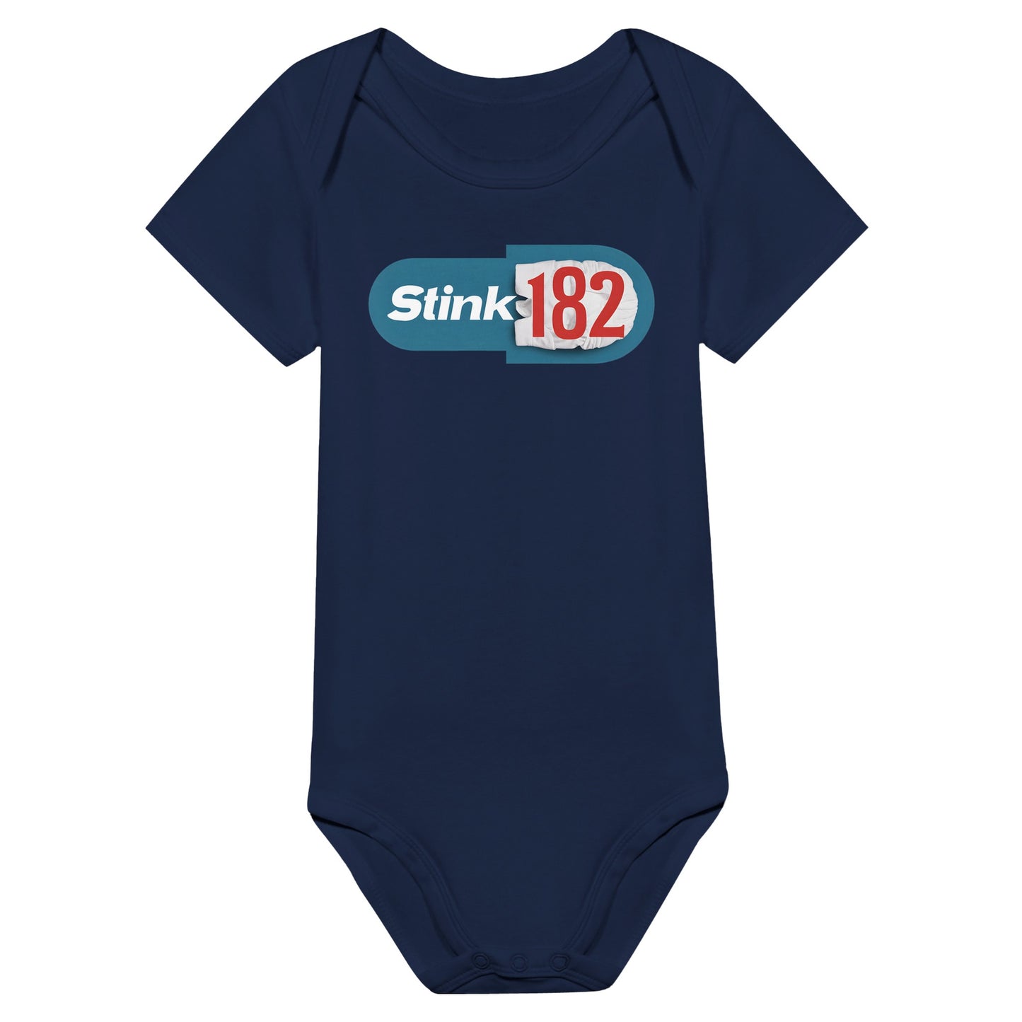 Blink-182 Stink-182 Baby Onesie Navy