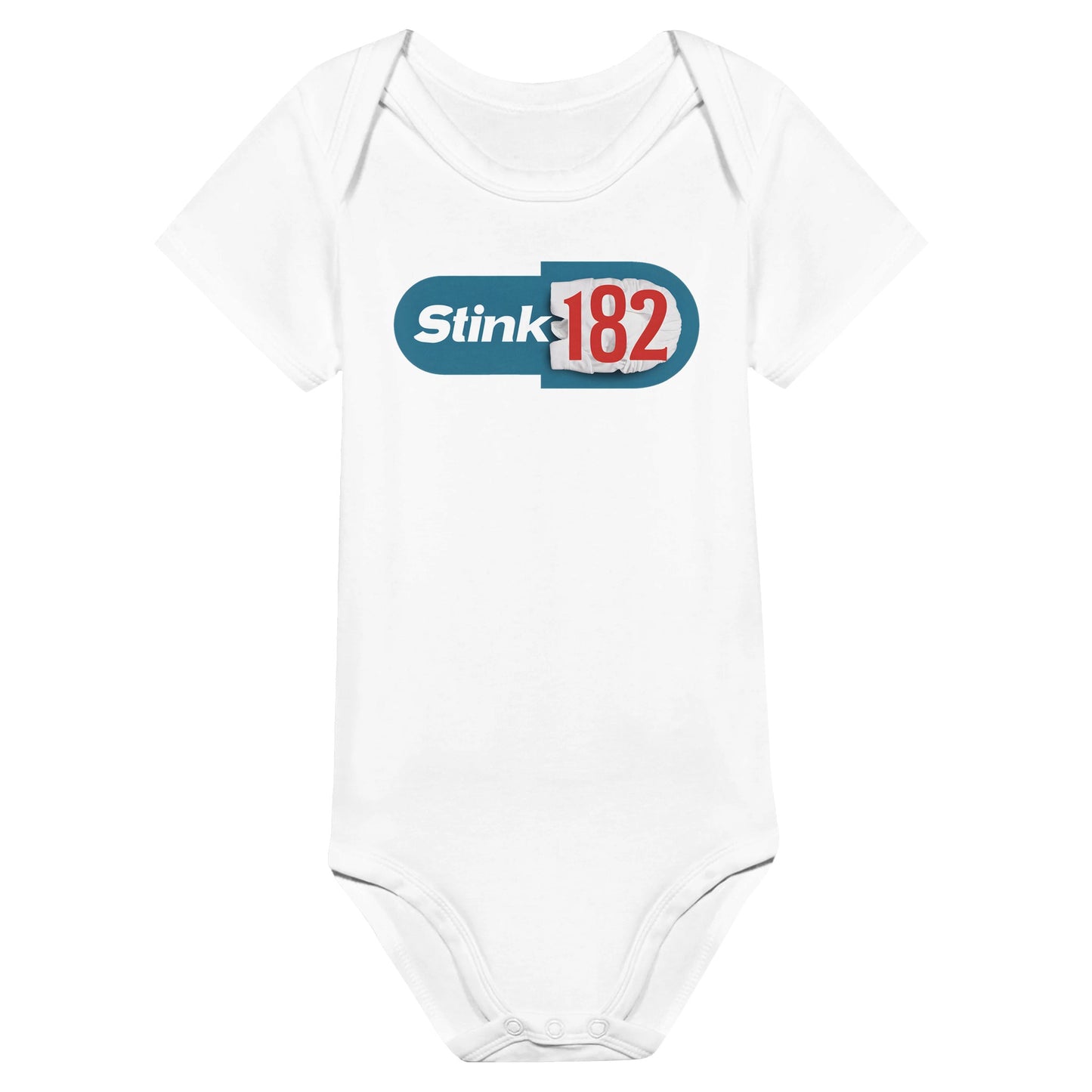 Blink-182 Stink-182 Baby Onesie White