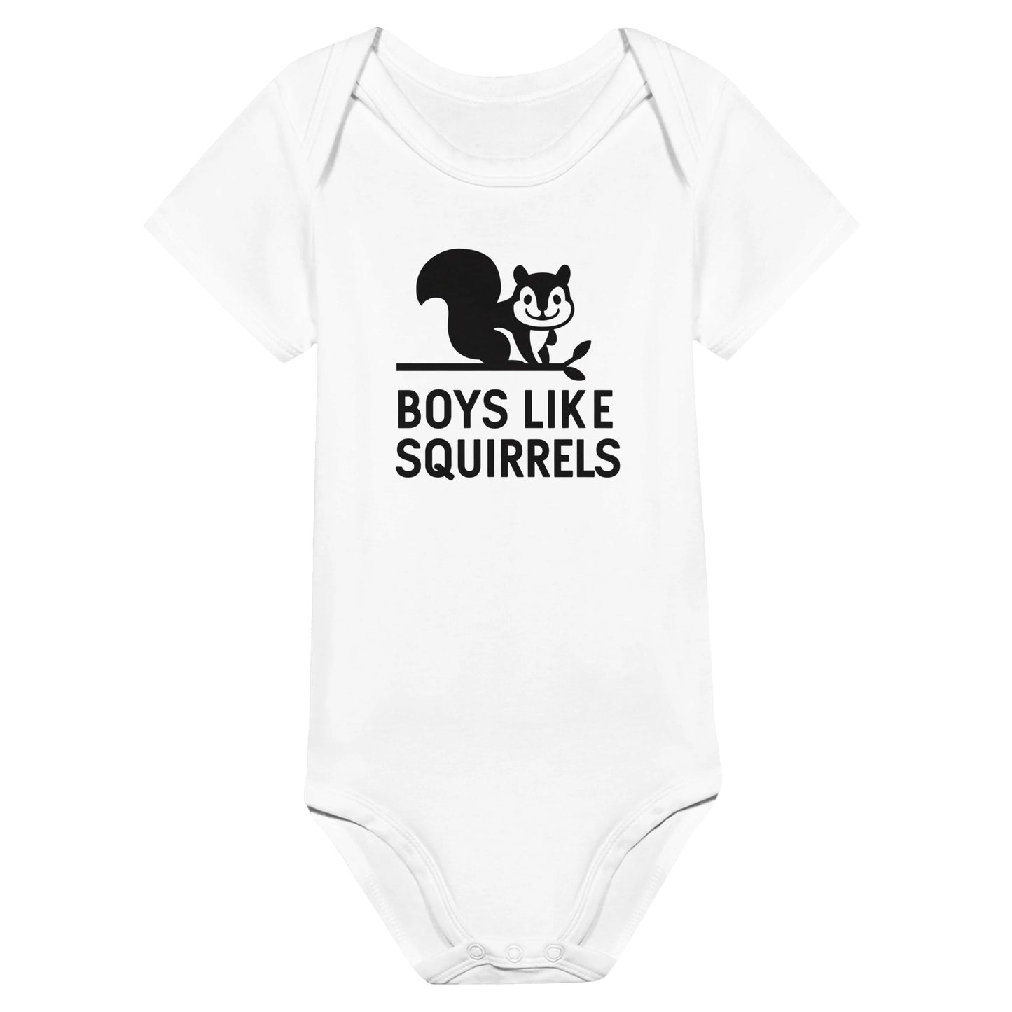 Boys Like Girls Boys Like Squirrels Onesie White