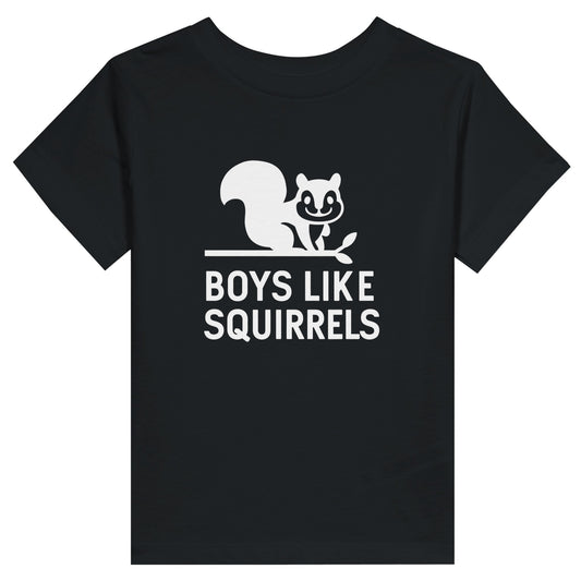 Boys Like Girls Boys Like Squirrels Toddler Tee Black