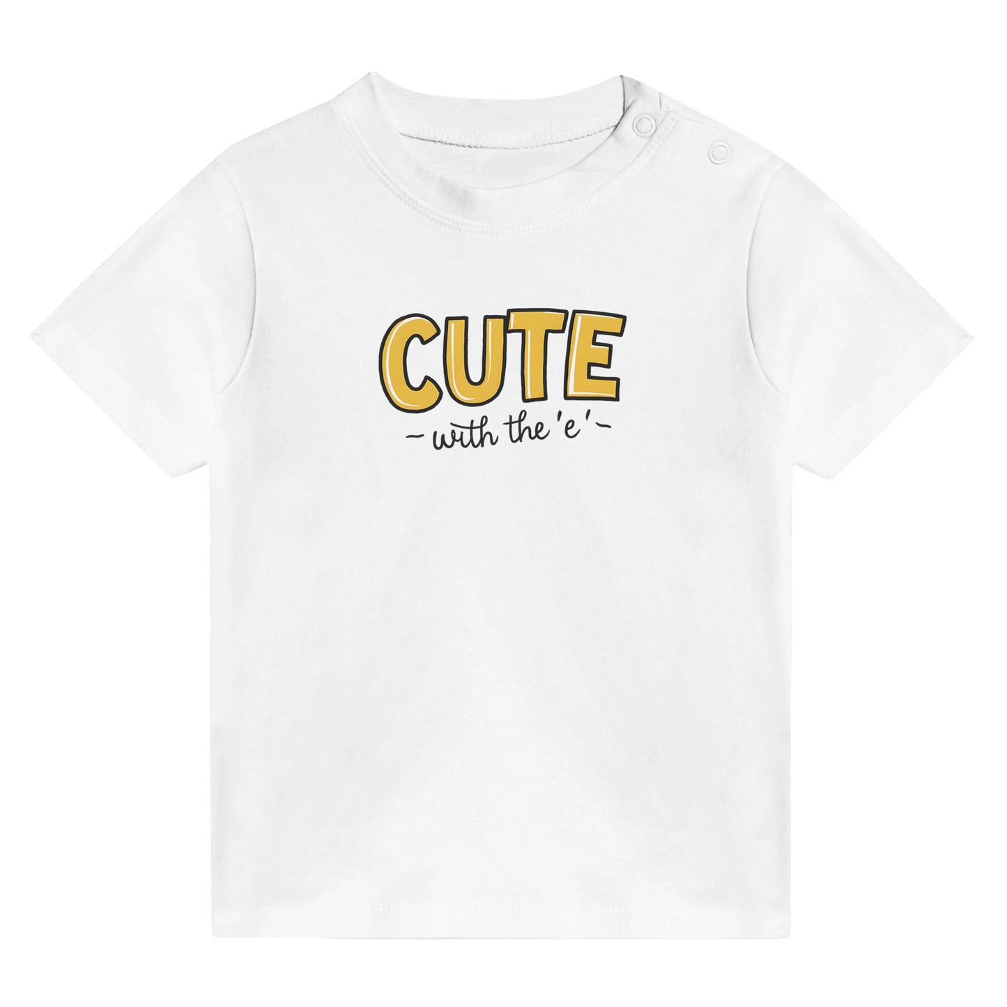 Cute With The E Infant Tee White