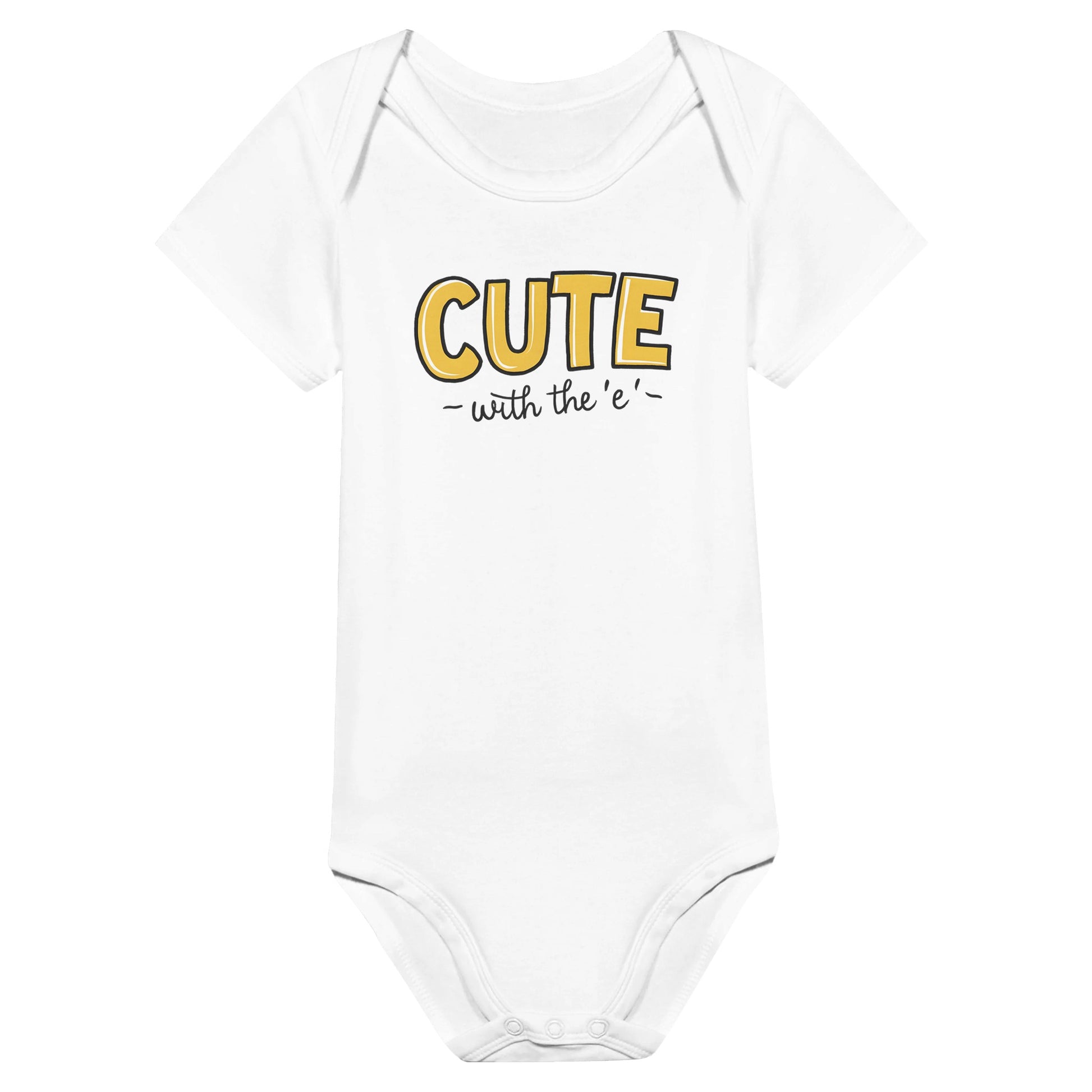 Cute With The E Onesie White