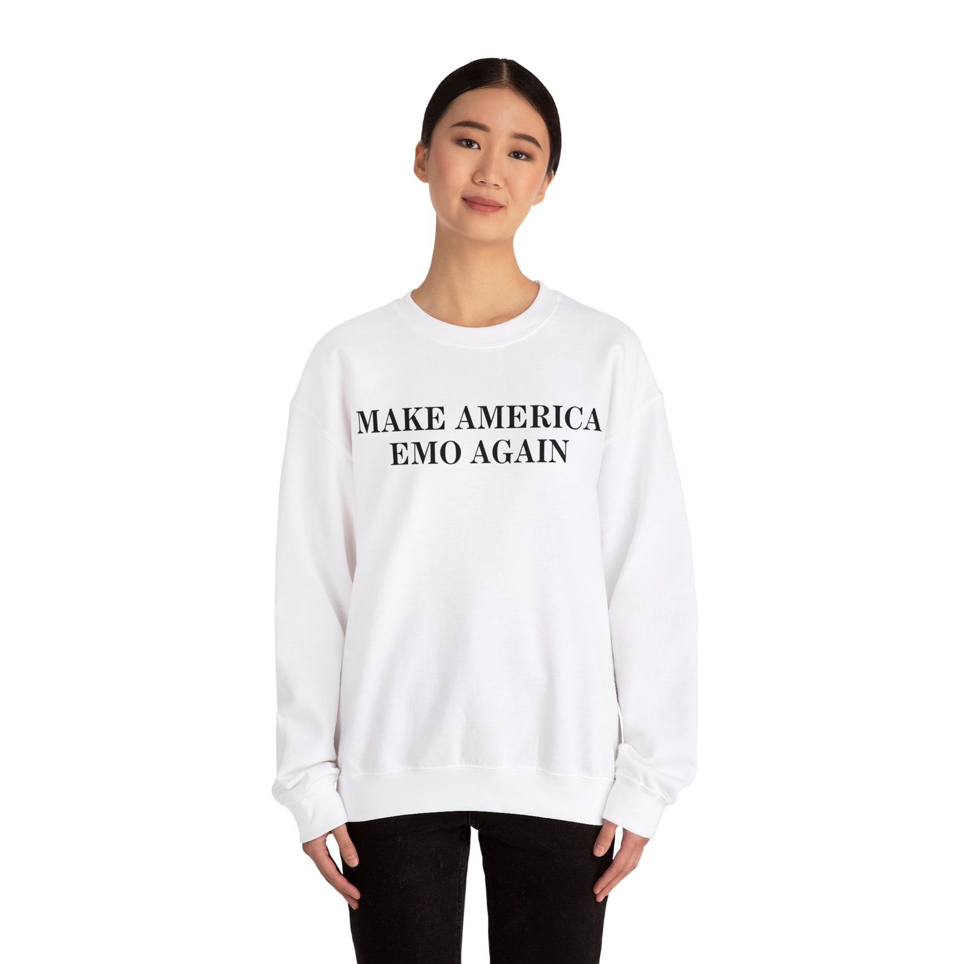 Make America Emo Again Sweatshirt White