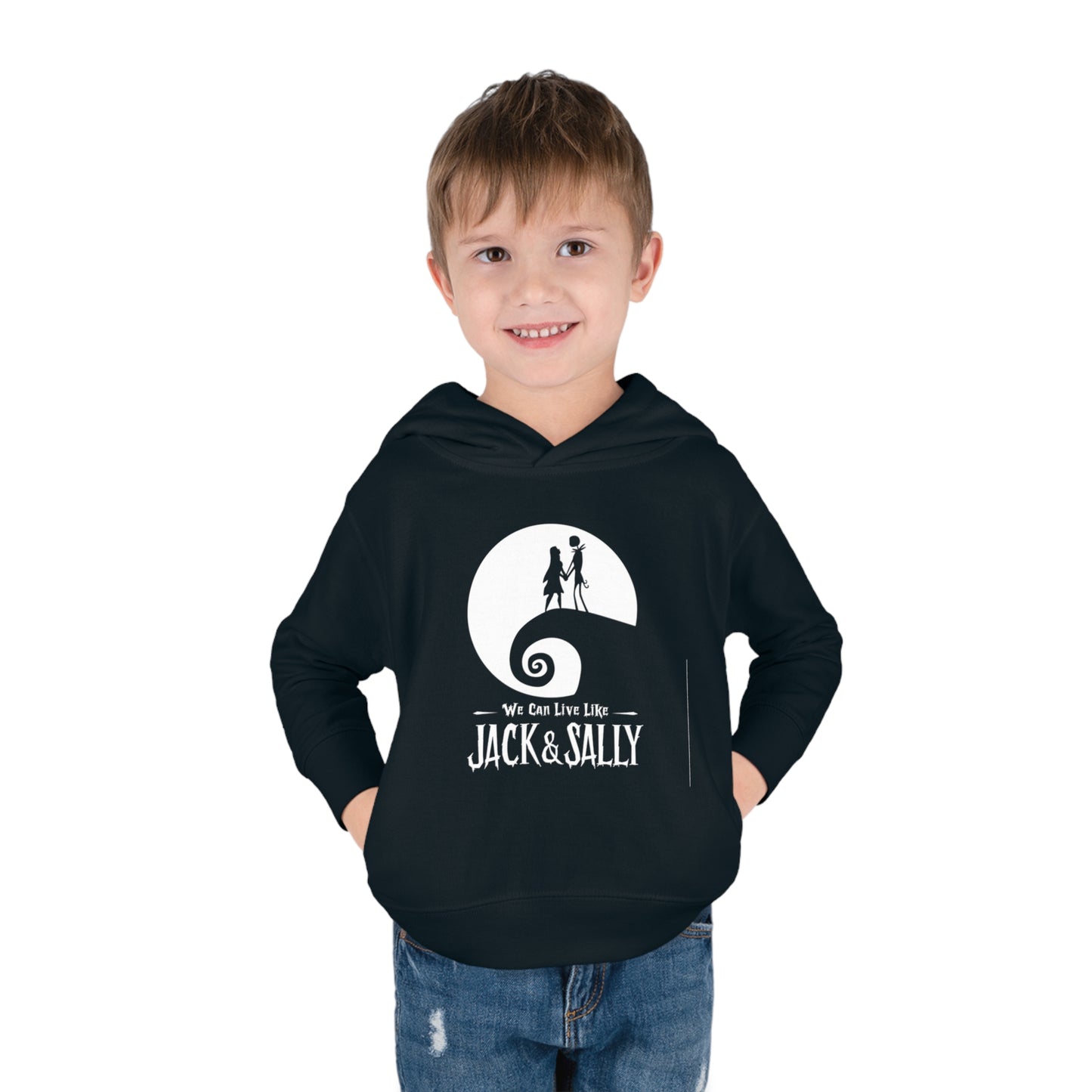 Nightmare Before Christmas Blink-182 Jack and Sally Toddler Hoodie Black