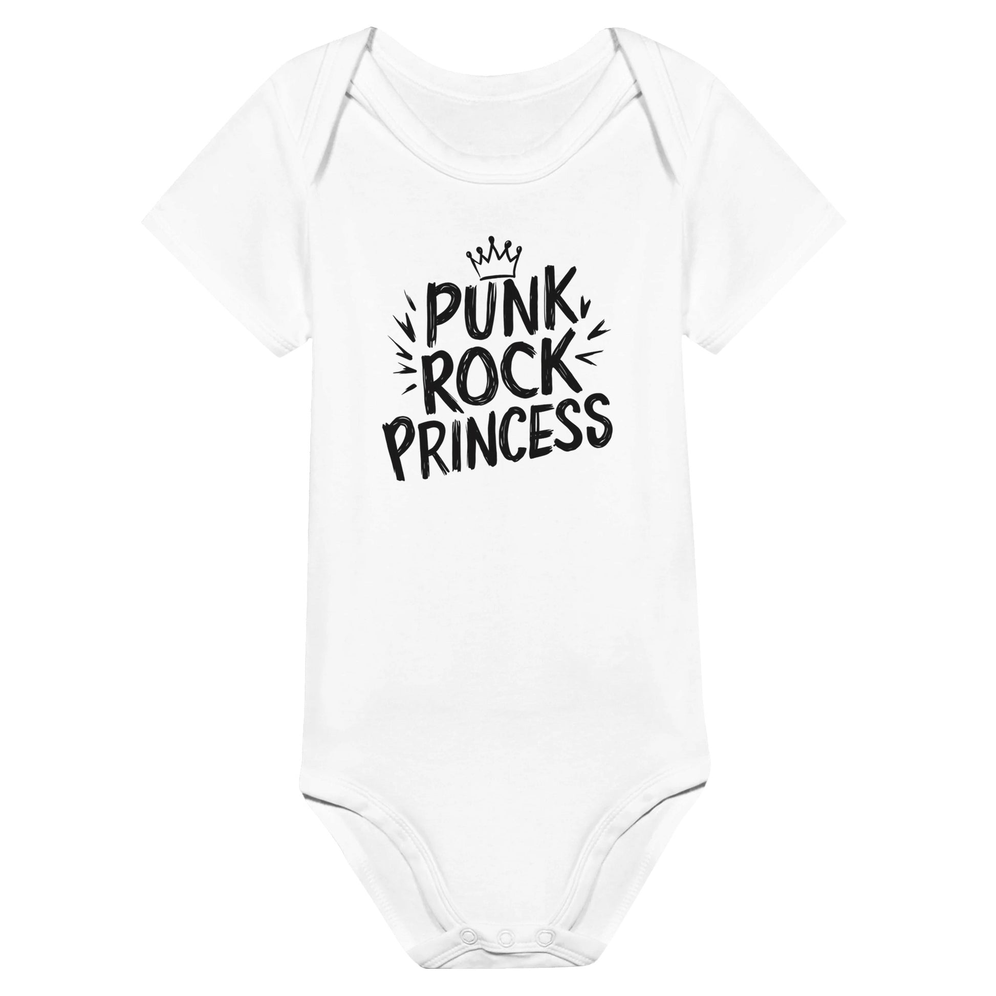 Punk Rock Princess Baby Onesie White