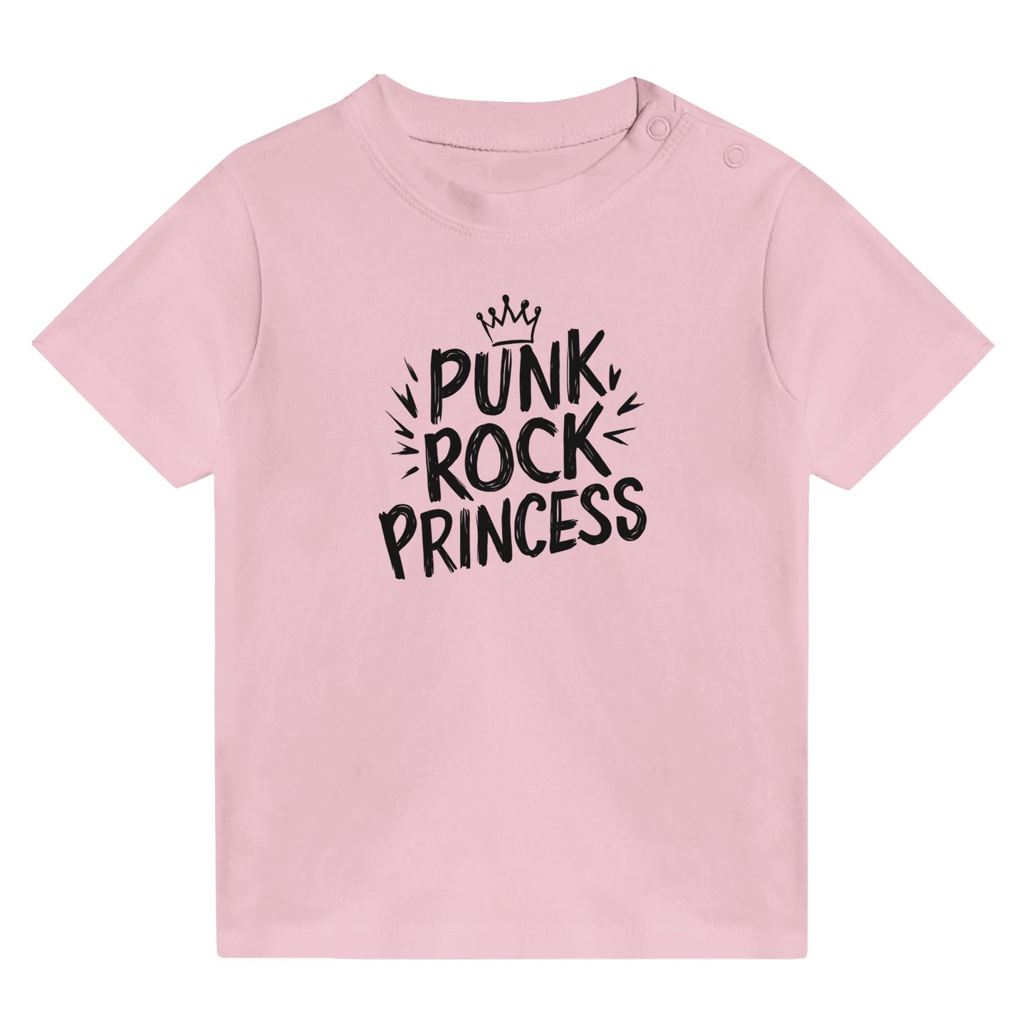 Punk Rock Princess Baby Tee Pink