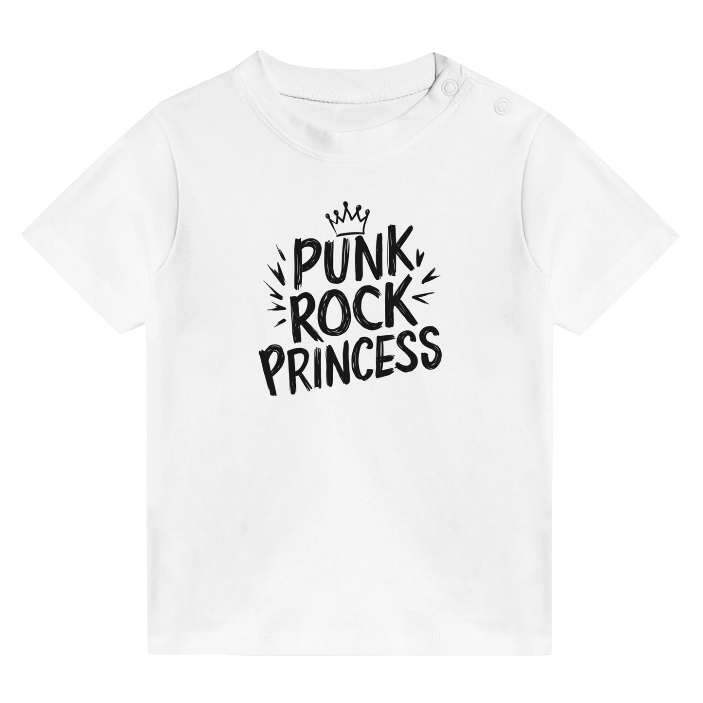 Punk Rock Princess Baby Tee White