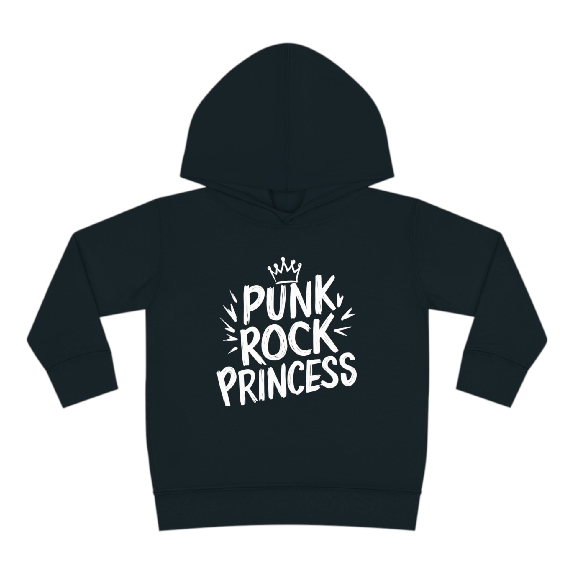 Punk Rock Princess Toddler Hoodie Black