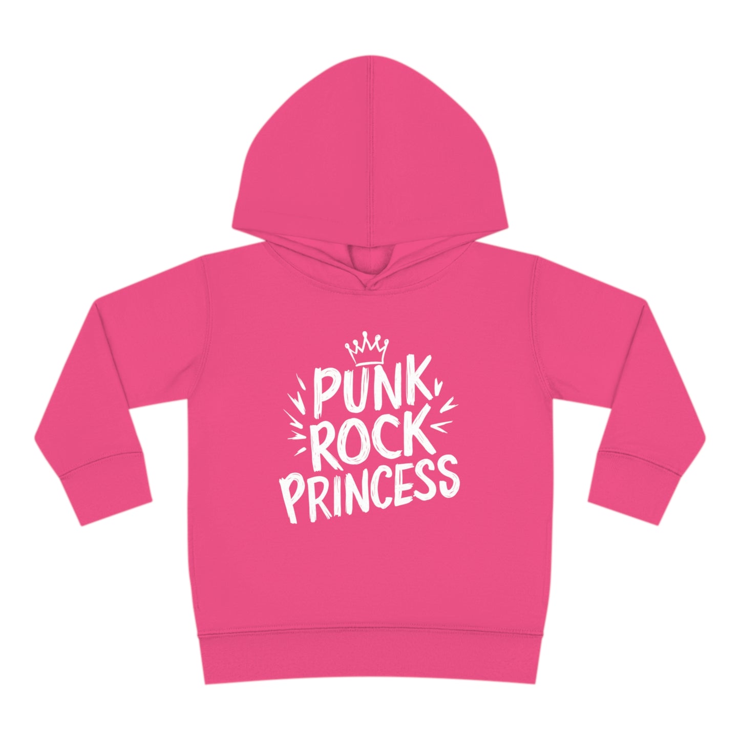 Punk Rock Princess Toddler Hoodie Hot Pink