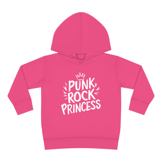 Punk Rock Princess Toddler Hoodie Hot Pink