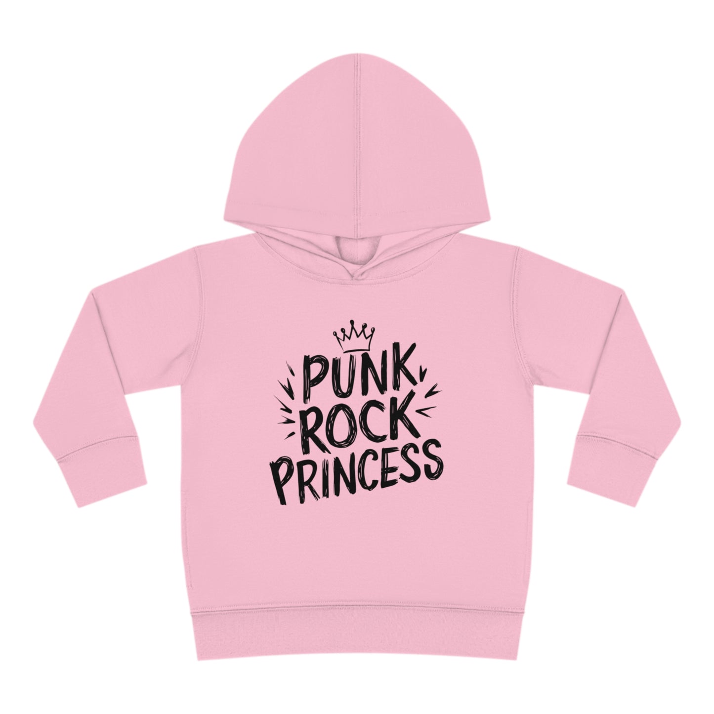 Punk Rock Princess Toddler Hoodie Pink