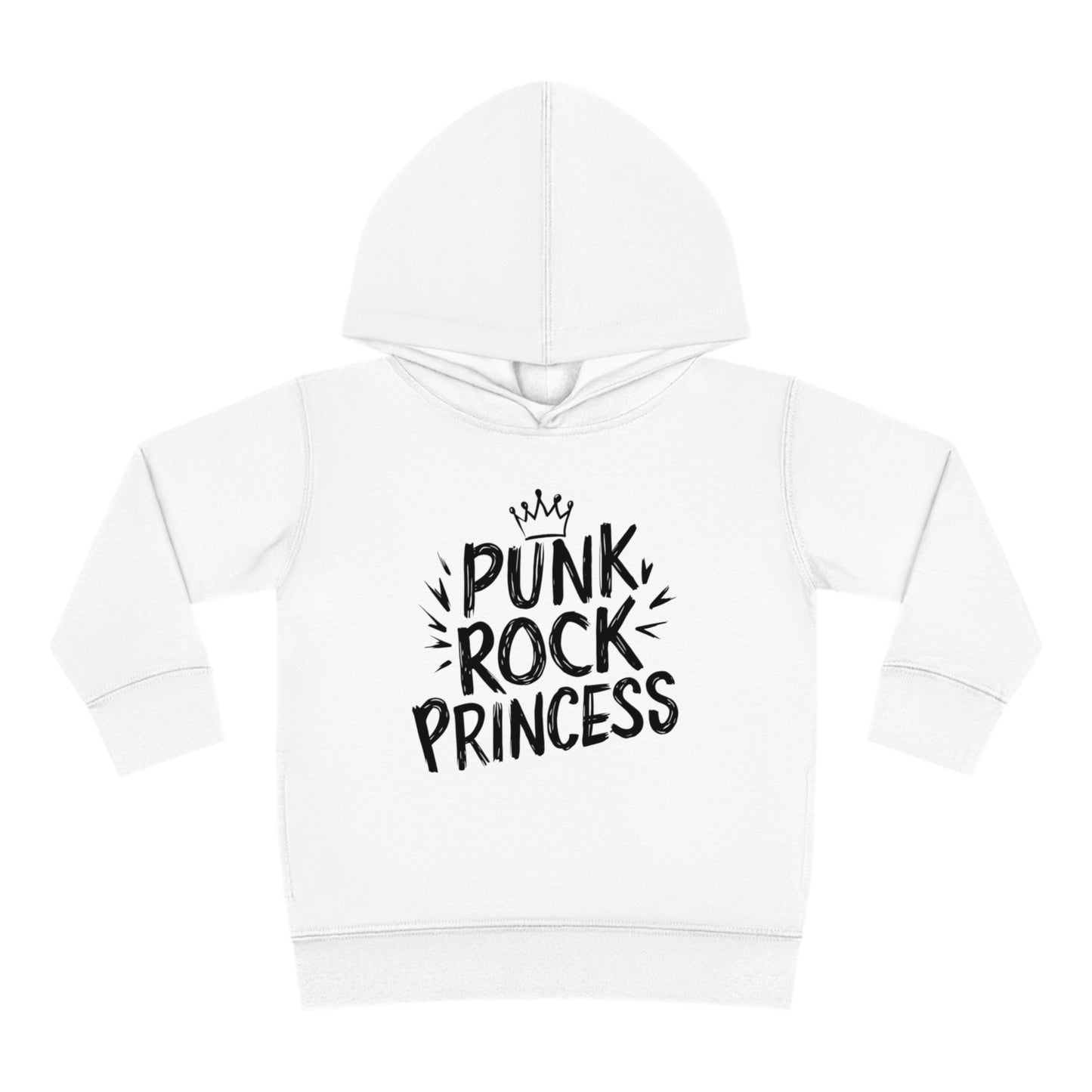 Punk Rock Princess Toddler Hoodie Pink