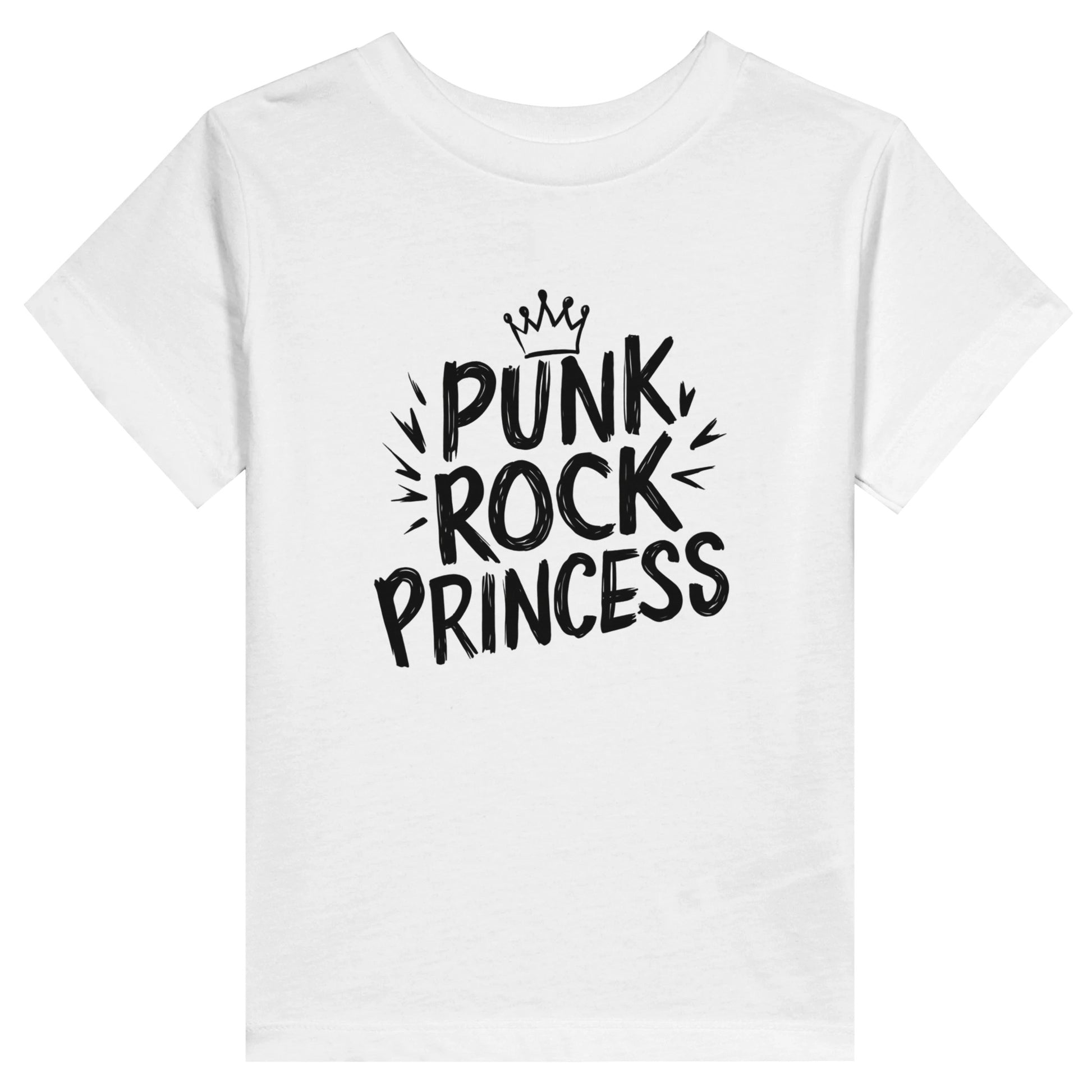 Punk Rock Princess Toddler Tee White