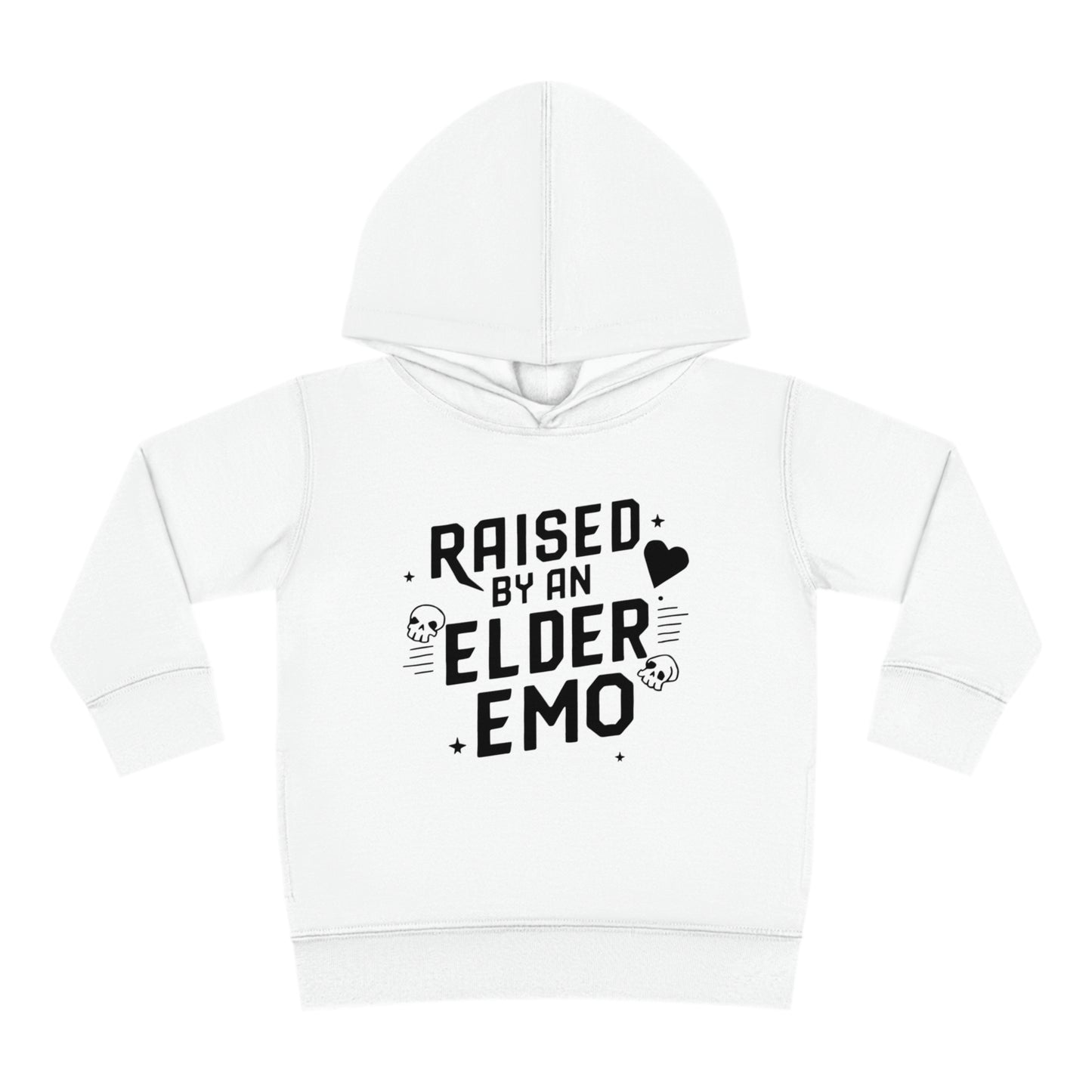 Raised by an Elder Emo Toddler Hoodie White