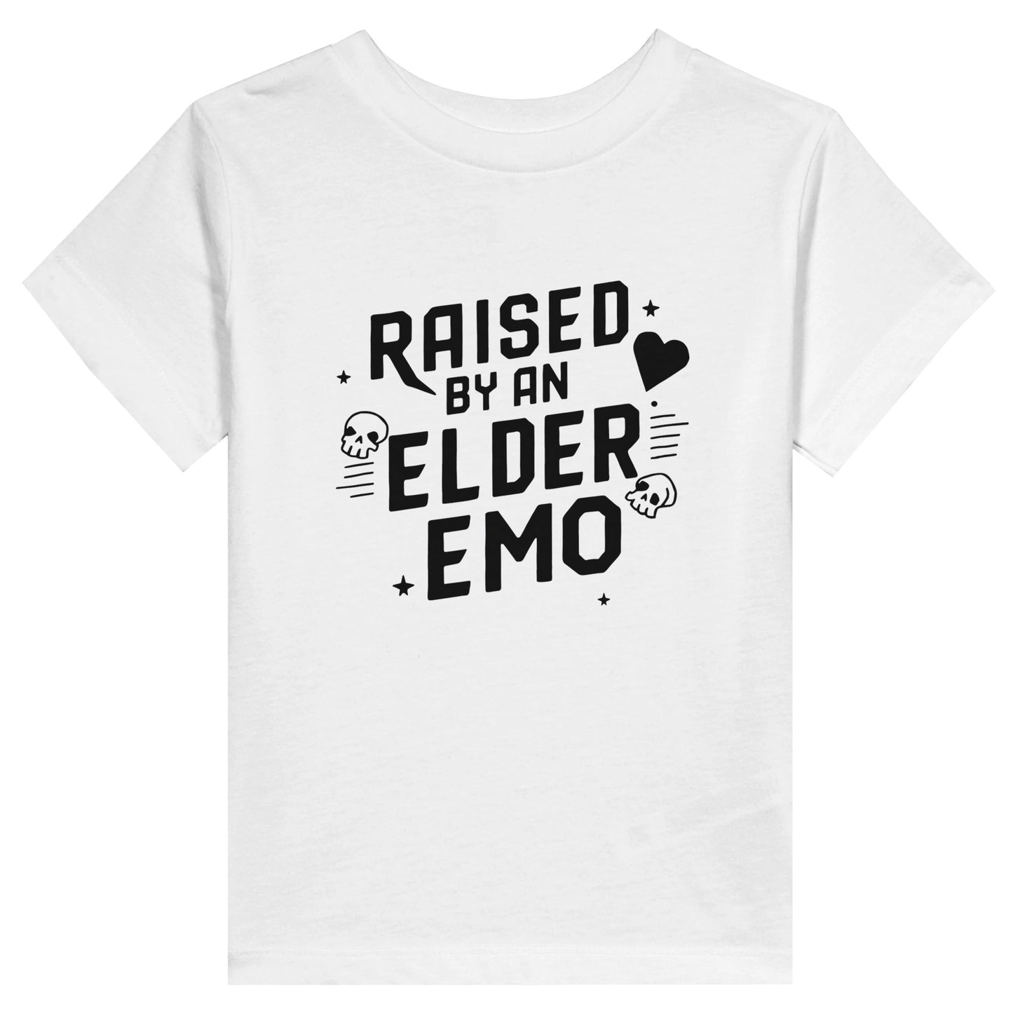 Raised by an Elder Emo Toddler Tee White