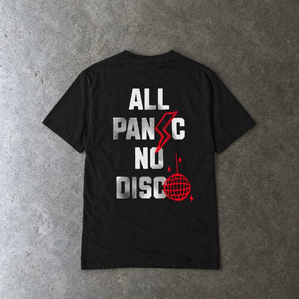 All Panic No Disco Tee on Comfort Colors Black / S