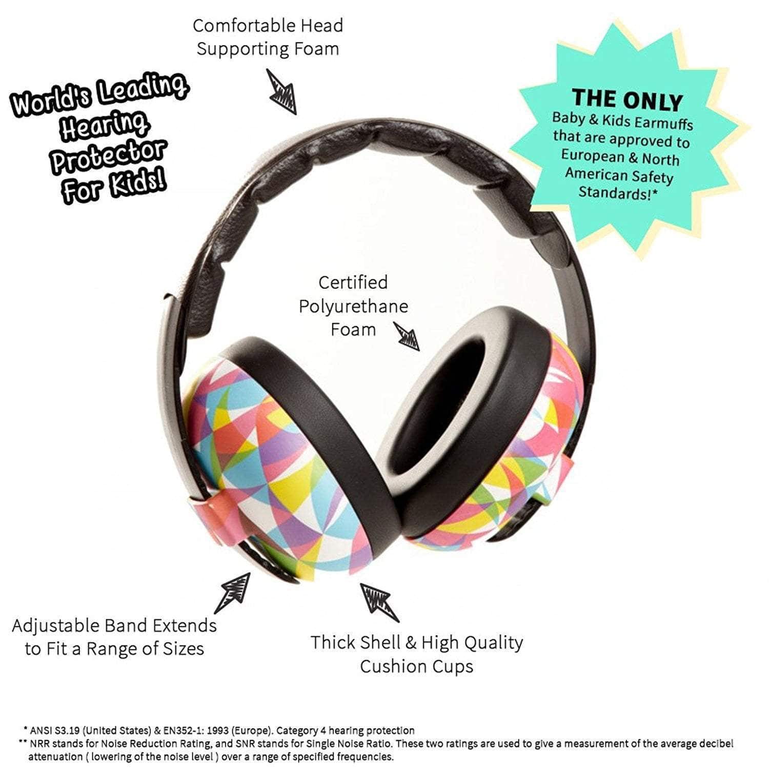 Baby Hearing Protection Earmuffs - (Prints)