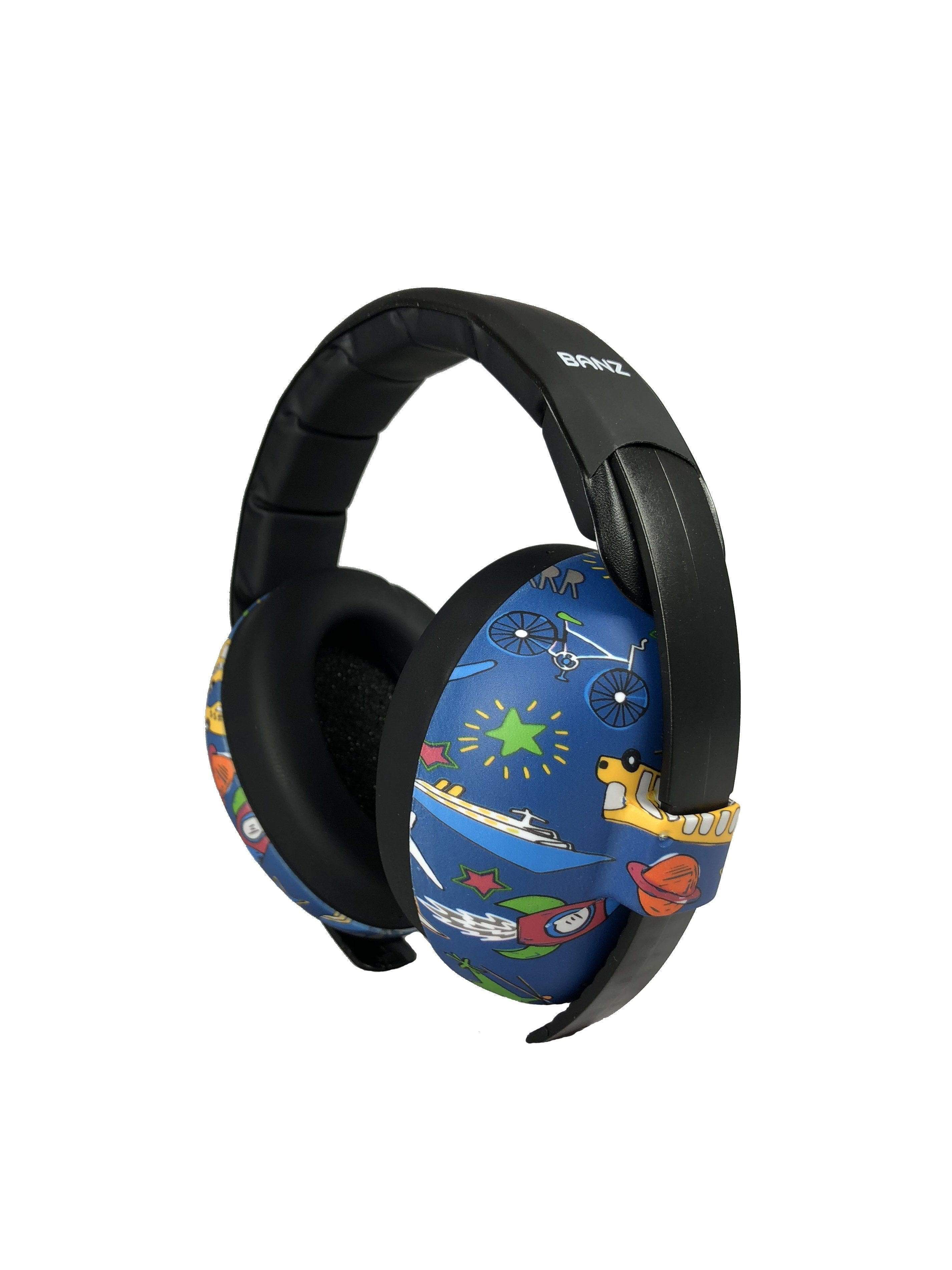 Baby Hearing Protection Earmuffs - (Prints) Transport / 0-2 years old