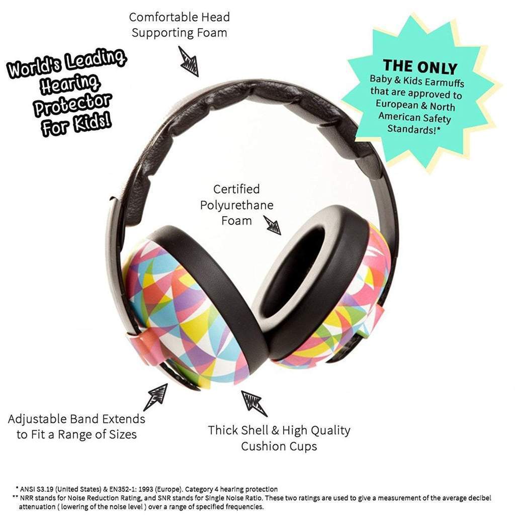 Baby Hearing Protection Earmuffs (Solid Colors)