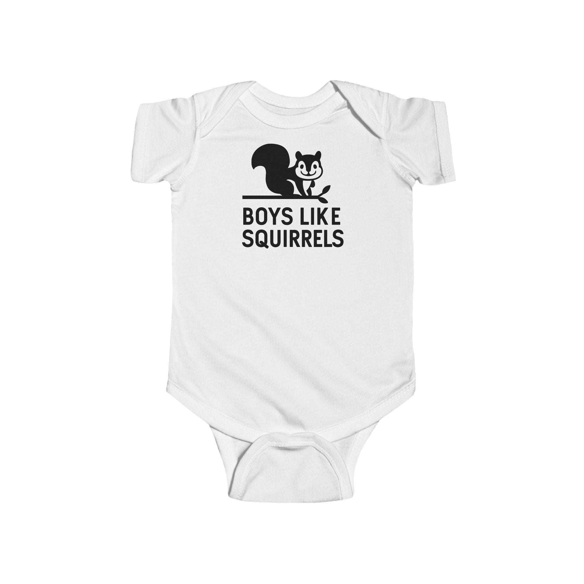 Boys Like Squirrels - Onesie UK White / NB (0-3M)