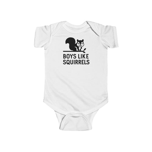 Boys Like Squirrels - Onesie UK White / NB (0-3M)