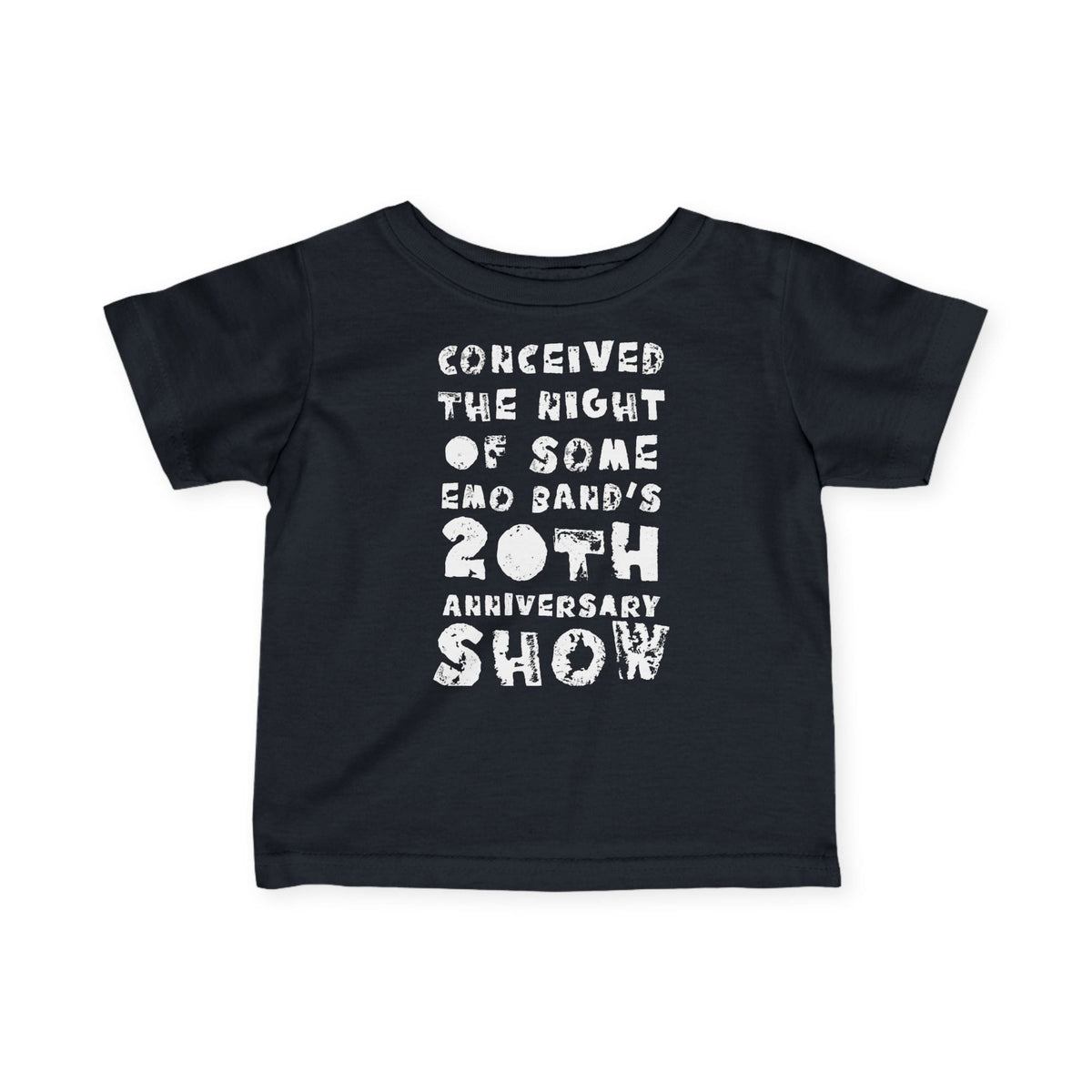 Conceived the Night of Some Emo Band's 20th Anniversary Show Baby Tee (UK) Black / 6M