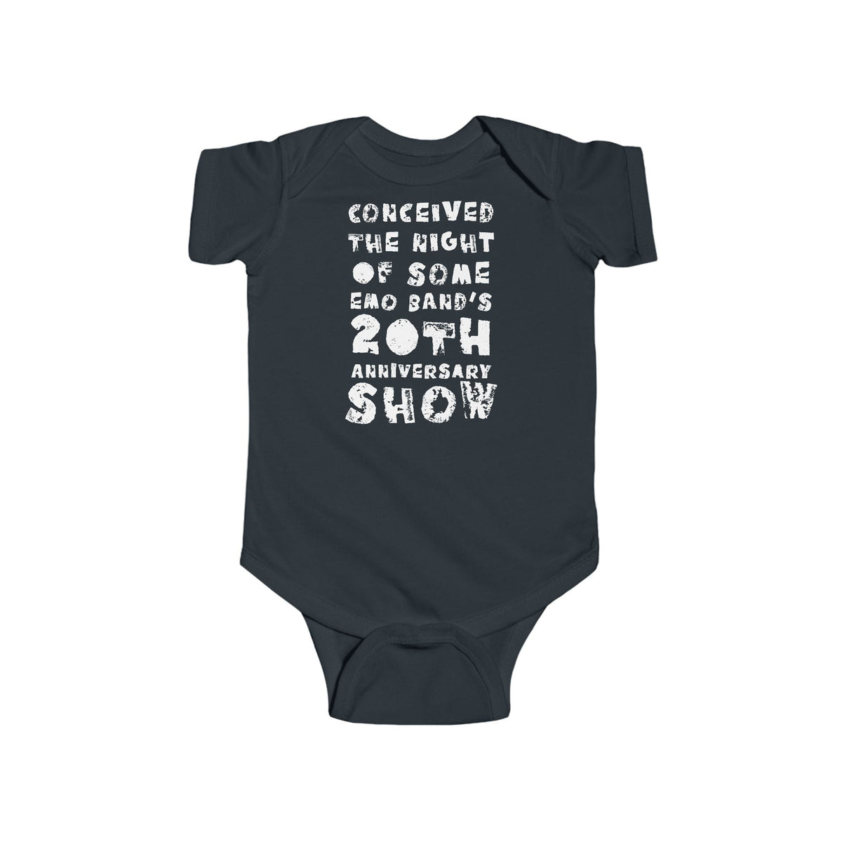 Conceived the Night of Some Emo Band's 20th Anniversary Show Onesie (UK) Black / NB (0-3M)