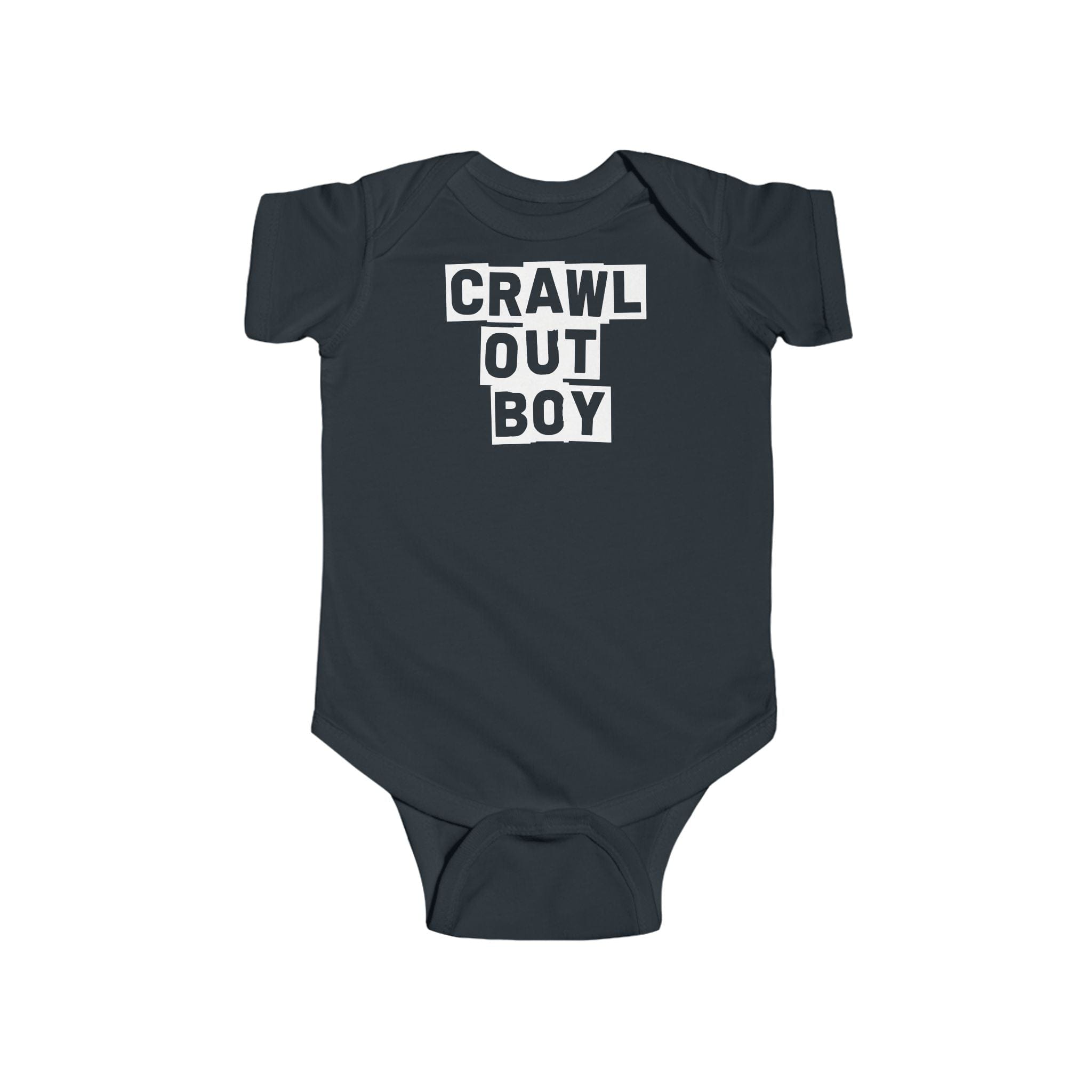 Crawl Out Boy - Onesie UK Black / NB (0-3M)