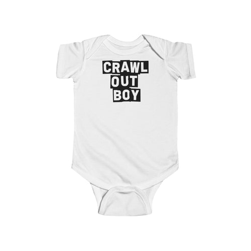 Crawl Out Boy - Onesie UK White / NB (0-3M)