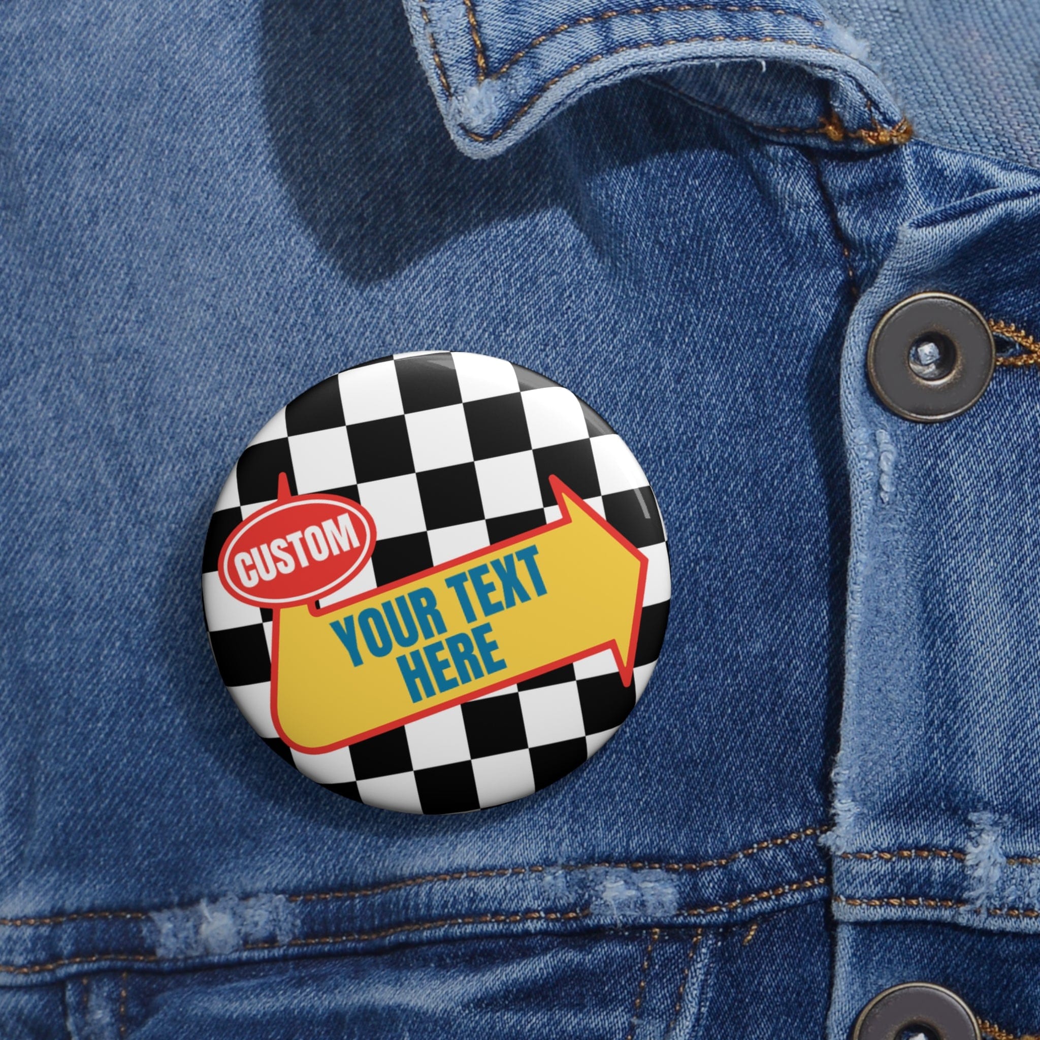 Customizable Warped Tour Themed 2" Buttons 2.25"