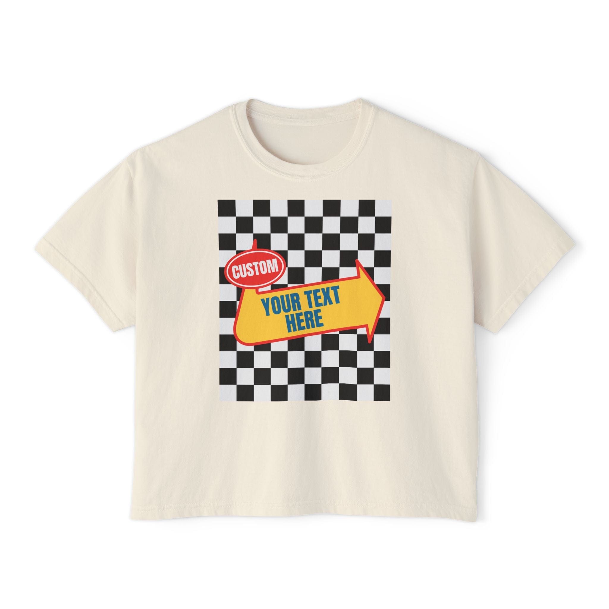 Customizable Warped Tour Themed - Women's Boxy Tee Ivory / S