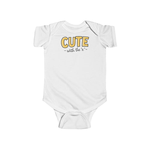 Cute with the E - Onesie UK White / NB (0-3M)