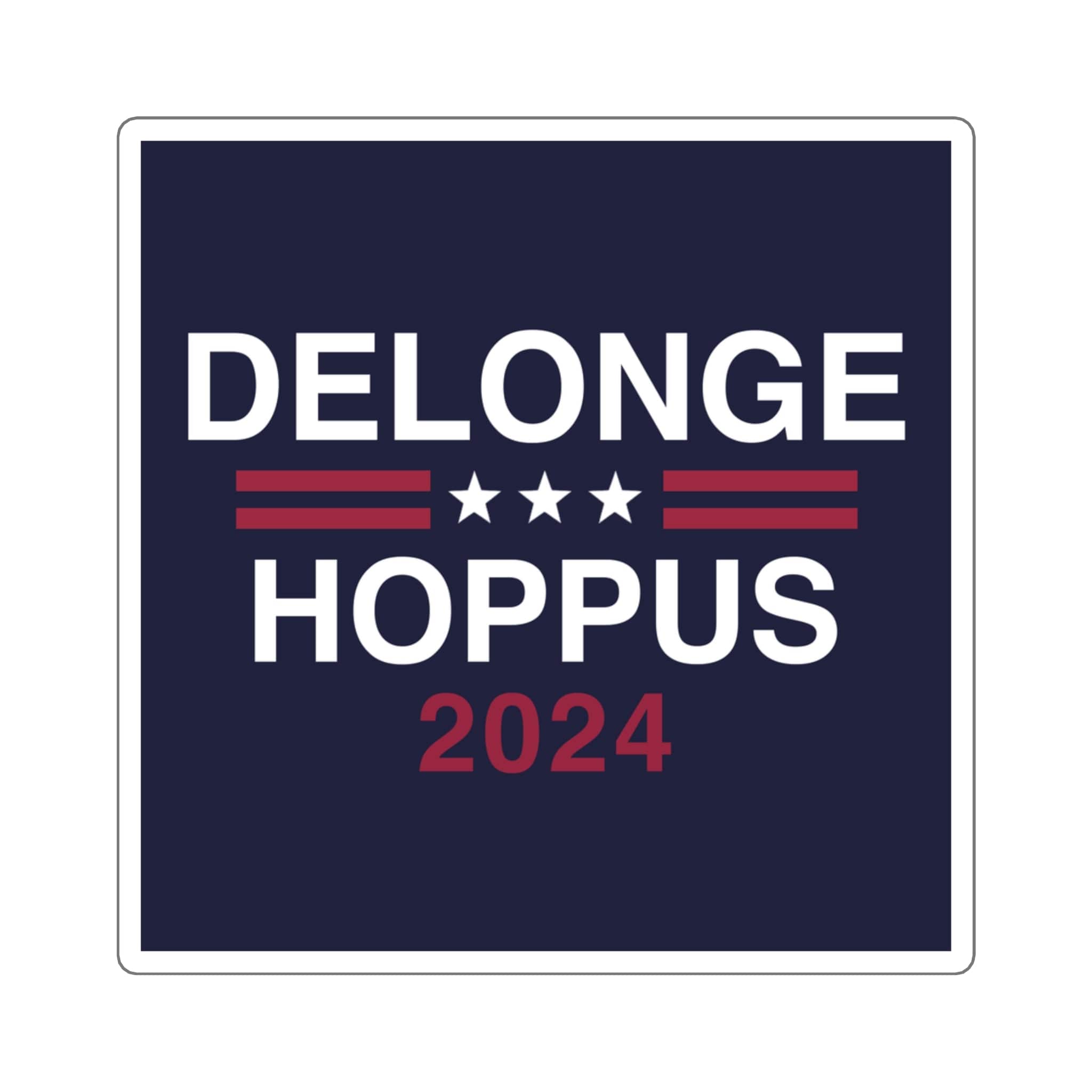DeLonge / Hoppus 2024 Sticker 3" × 3" / White