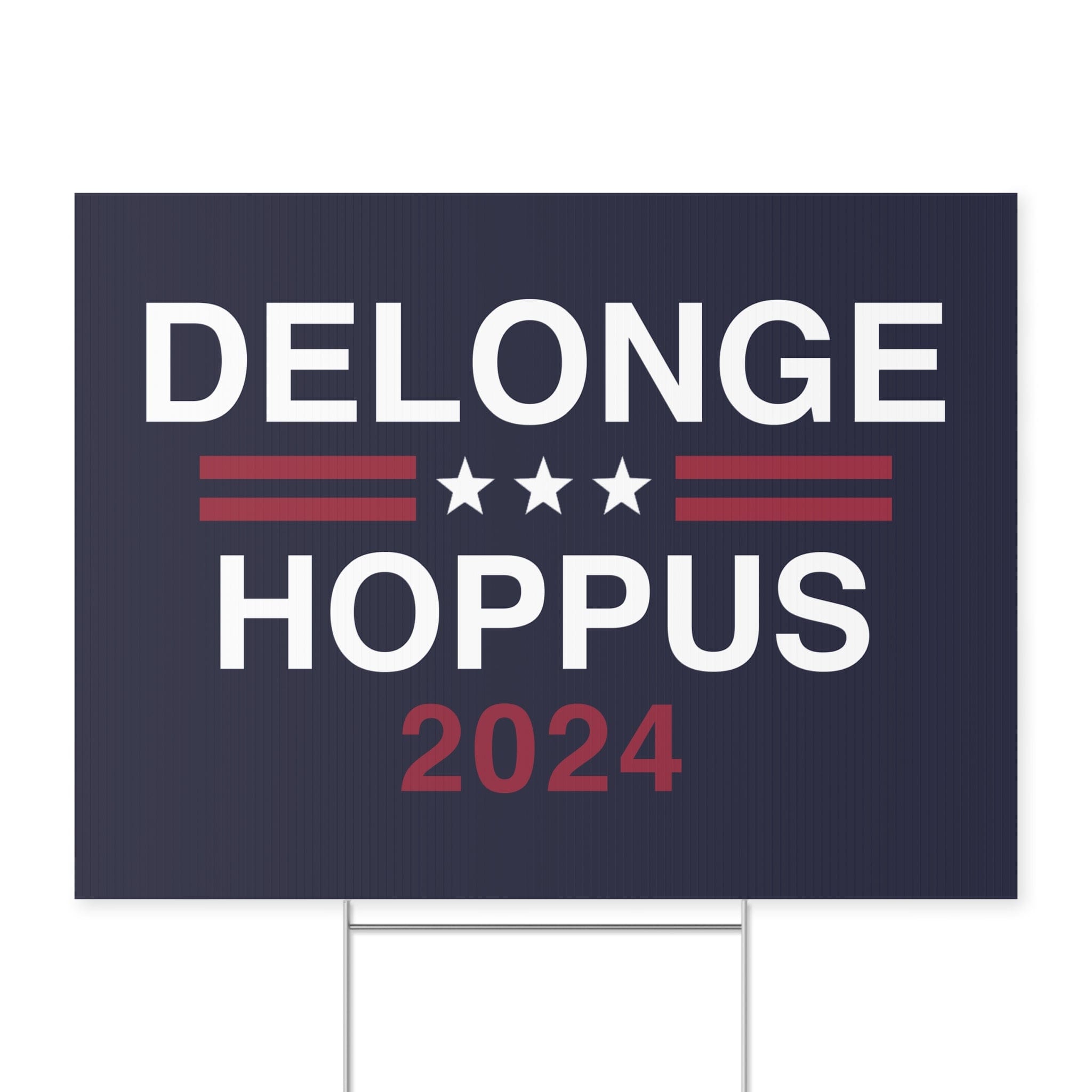 DeLonge Hoppus 2024 Yard Sign 18" x 24" / White