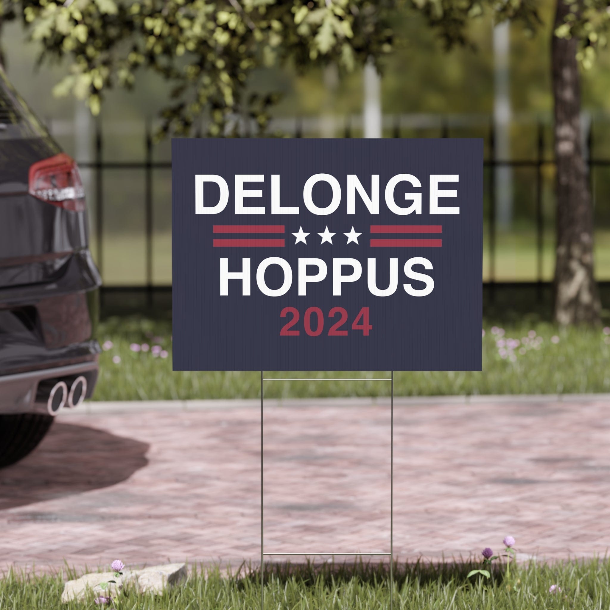 DeLonge Hoppus 2024 Yard Sign 18" x 24" / White