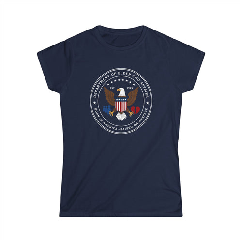 Dept of Elder Emo Affairs - Women's Tee S / Navy