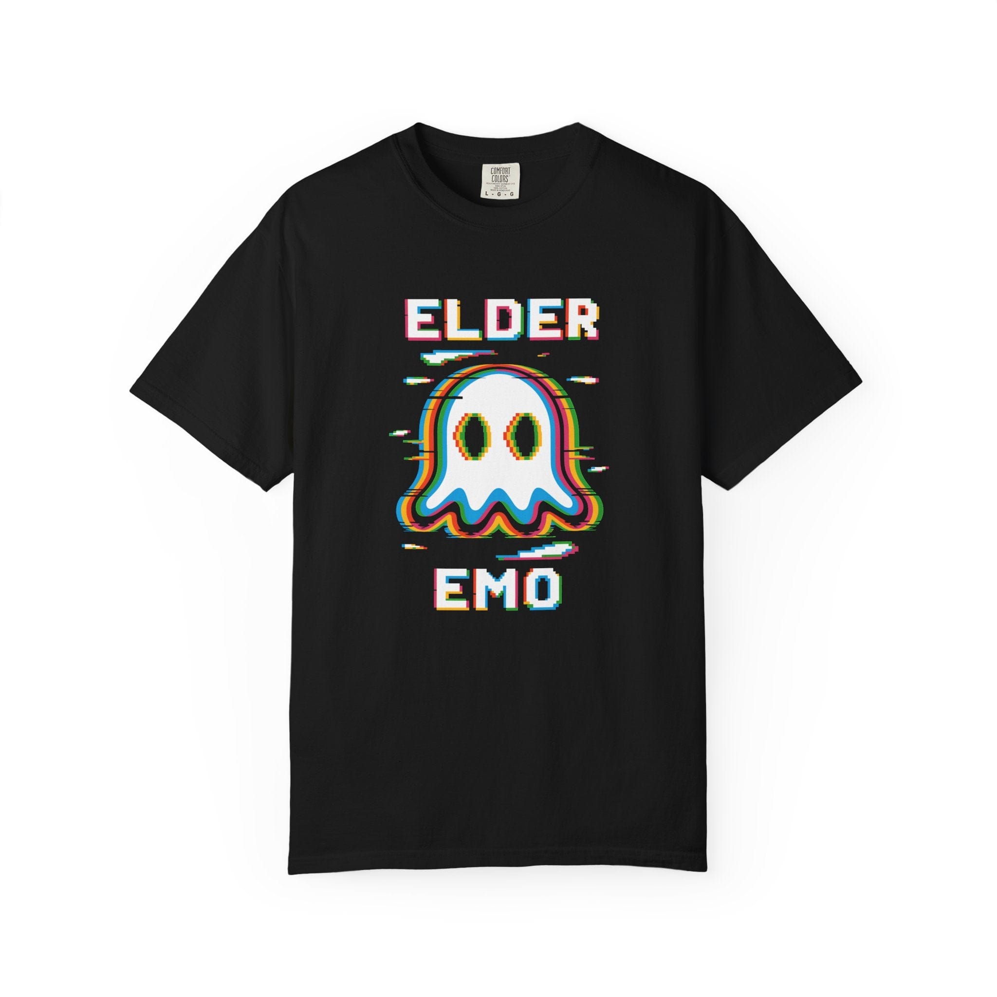 Elder Emo 16-bit Ghost Tee on Comfort Colors Black / S