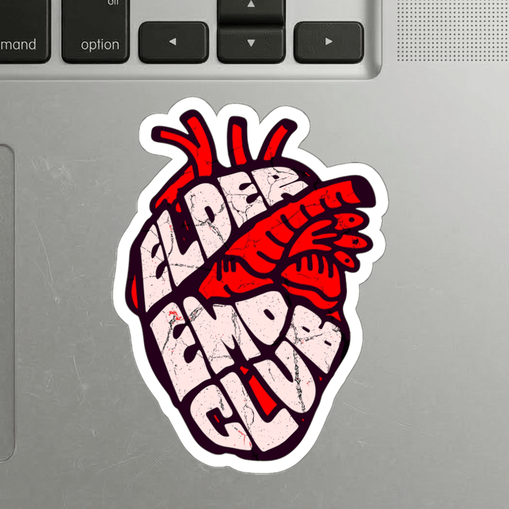 Elder Emo Club Heart Sticker