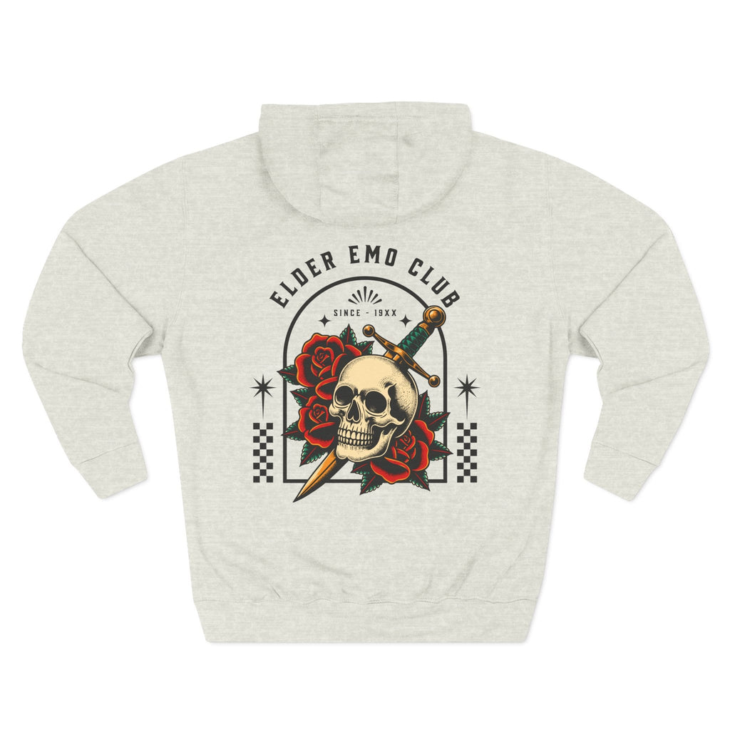 Elder Emo Club Skull & Dagger Hoodie XS / Oatmeal Heather